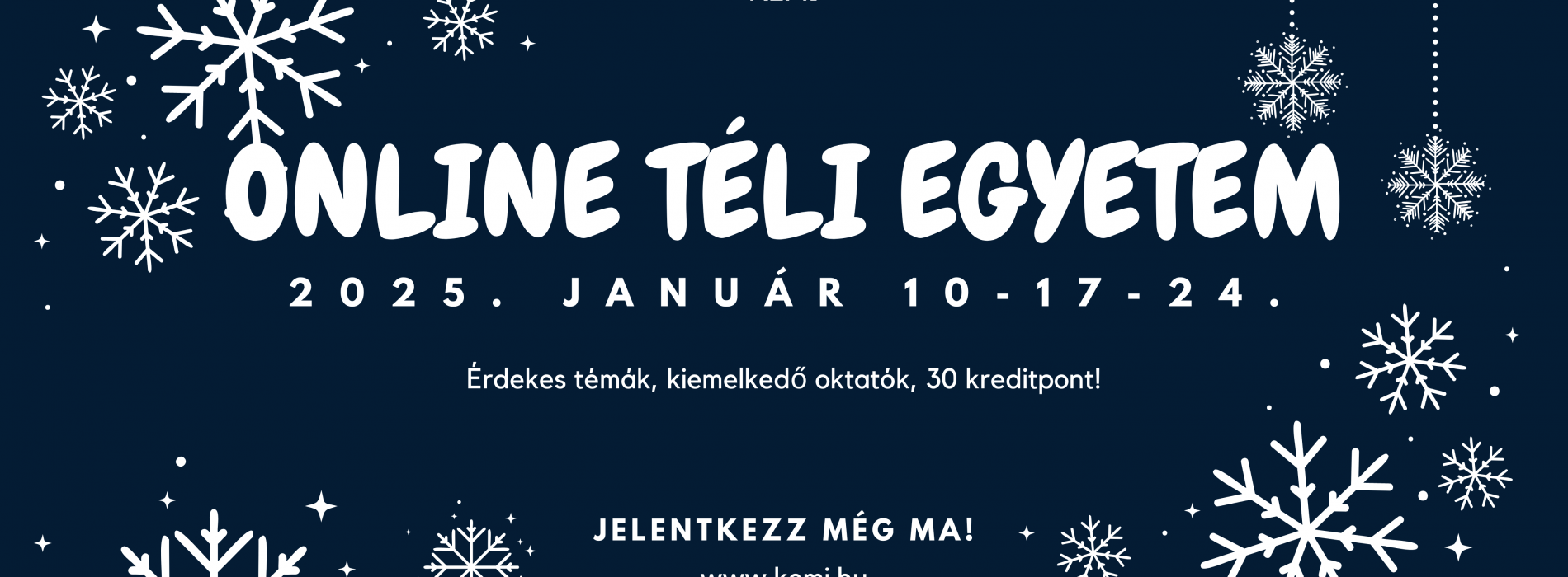 KEMI online téli egyetem 2025. - mediátoroknak 30 kreditpontért