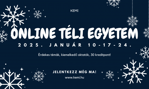 KEMI online téli egyetem mediátoroknak 30 kreditpontért